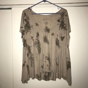 ❌SOLD❌ AE Olive Tie Dye Soft & Sexy Shirt